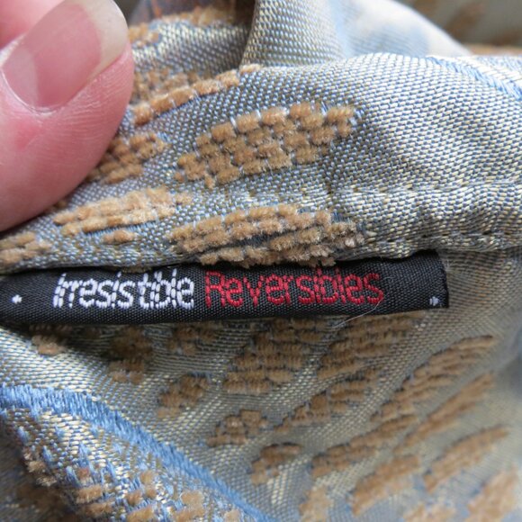 Irresistible Reversibles Blue & Gold Jacket/Blazer Size S/M - Picture 15 of 15